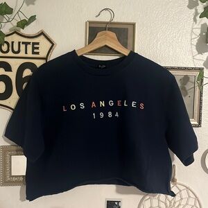 brandy melville los angeles 1984 crop top